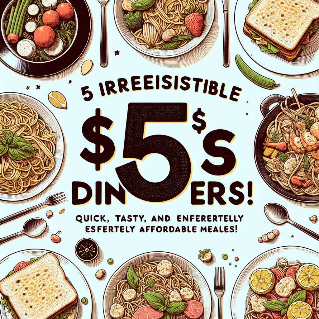 5 Irresistible $5 Dinners: Quick, Tasty, and Effortlessly Affordable Meals!