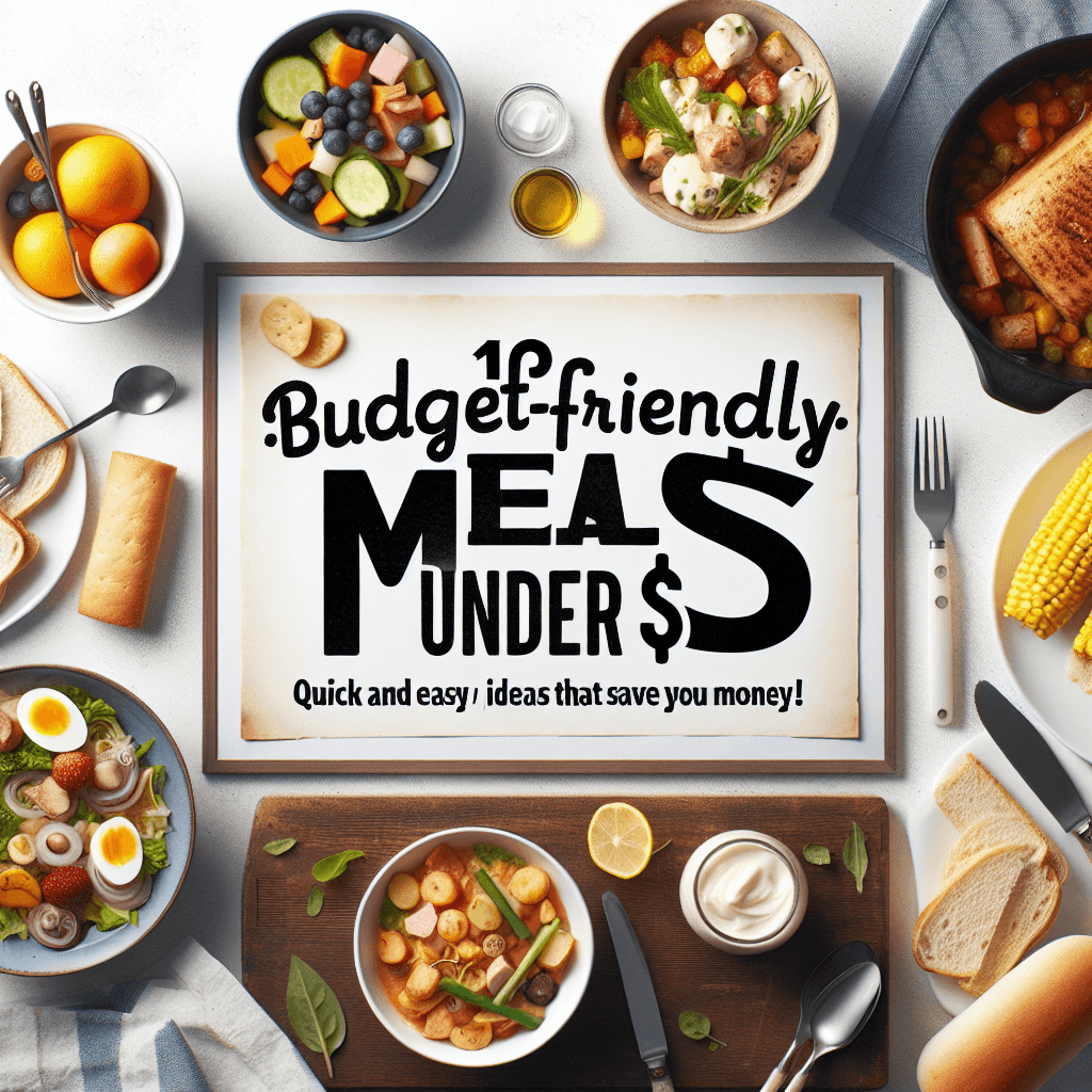 10 Budget-Friendly Meals Under $5: Quick and Easy Dinner Ideas That Save You Money!
