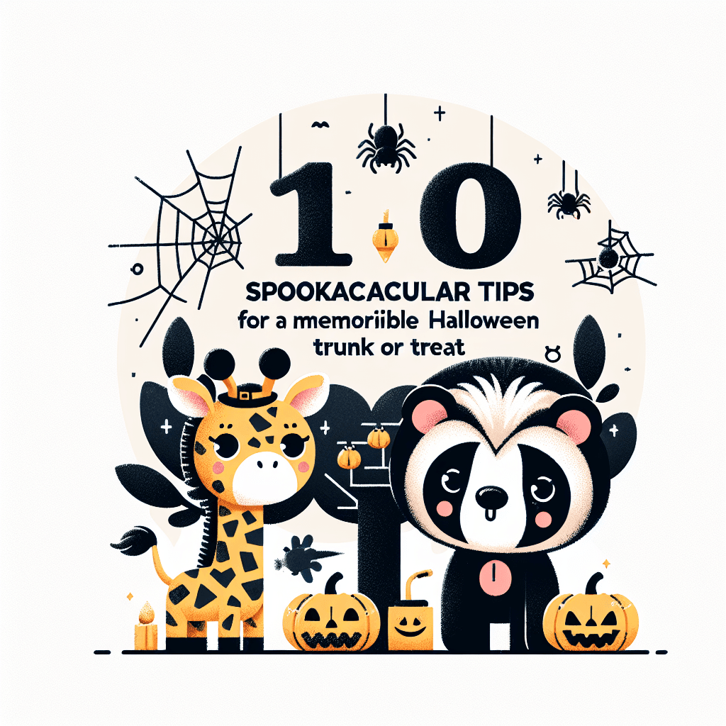10 Spooktacular Tips for a Memorable Halloween Trunk or Treat: Giraffe and Skunk Costumes & Creepy Spider Web Decorations!