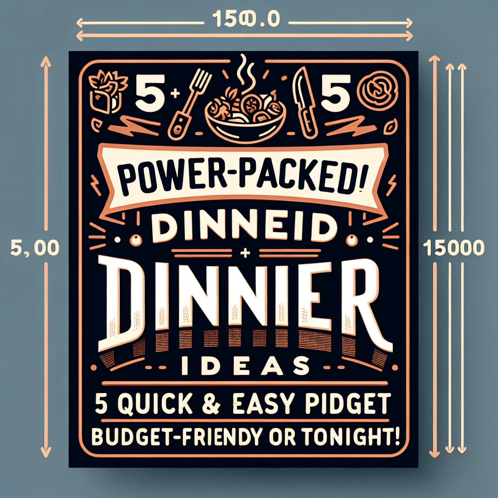 15 Power-Packed Dinner Ideas: 5 Quick & Easy Budget-Friendly Meals for Tonight!