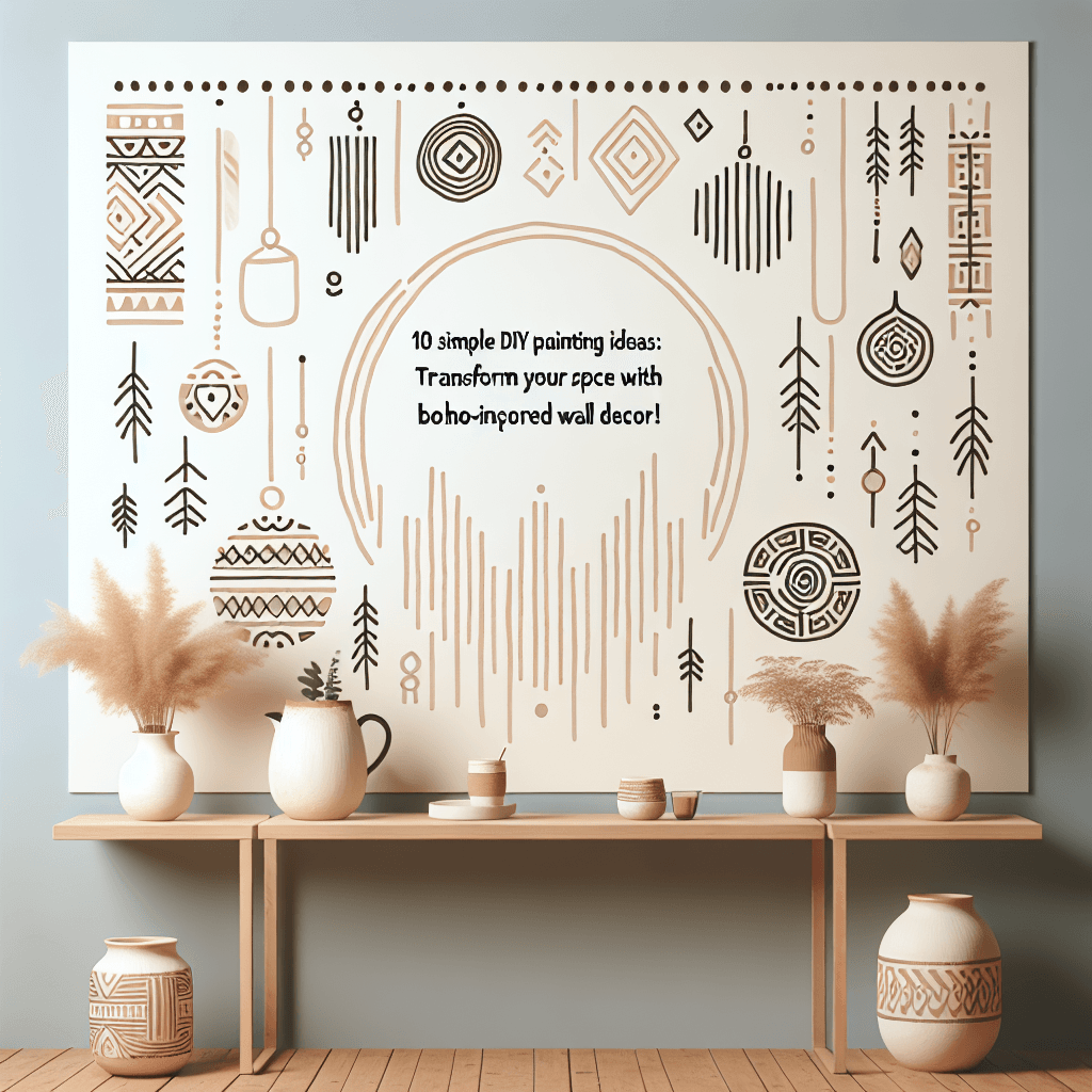 10 Simple DIY Painting Ideas: Transform Your Space with Boho-Inspired Wall Decor!