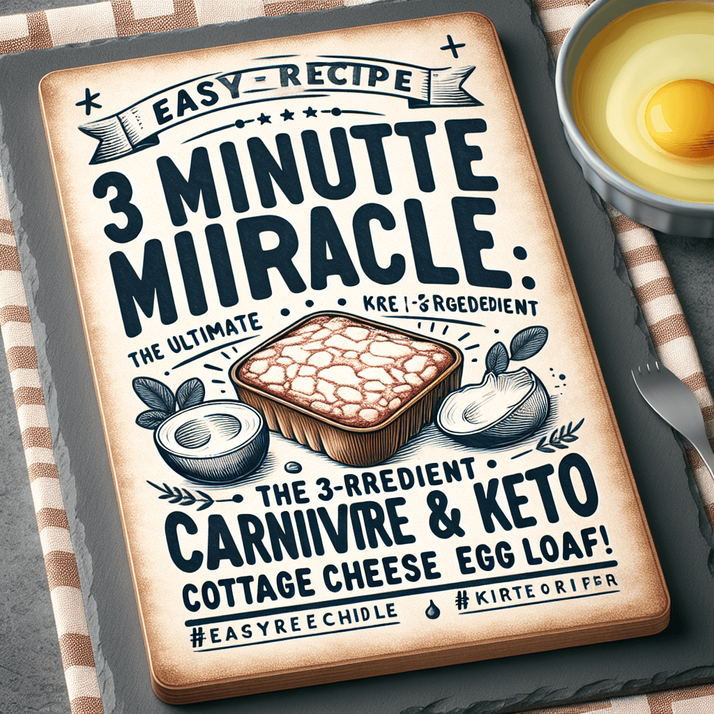 “3-Minute Miracle: The Ultimate 3-Ingredient Carnivore & Keto Cottage Cheese Egg Loaf!” #EasyRecipe #Carnivore #Keto