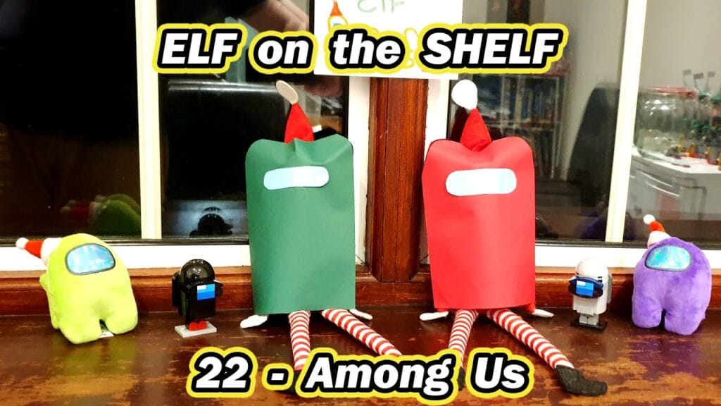 22 Creative Elf on the Shelf Ideas Inspired by AMONG US! 🎄✨ #Shorts