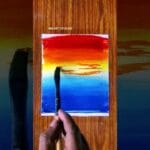 5 Simple Steps to Master a Stunning Sunset Acrylic Painting | Beginner’s Guide #Shorts