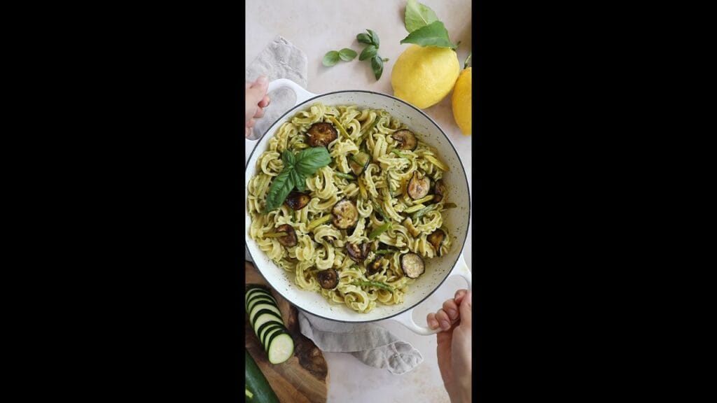 7 Reasons Why Veggie Pesto Pasta in a Le Creuset Braiser Will Transform Your Dinner Game!